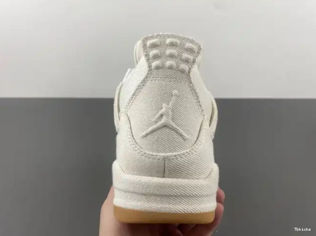 Reps TBK AO2571-100 x 'White' Jordan 4 Levi's Air 0417